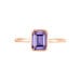 Bague Purple Mood Argent Rose Oxyde De Zirconium - Bagues solitaires Femme | Histoire d’Or