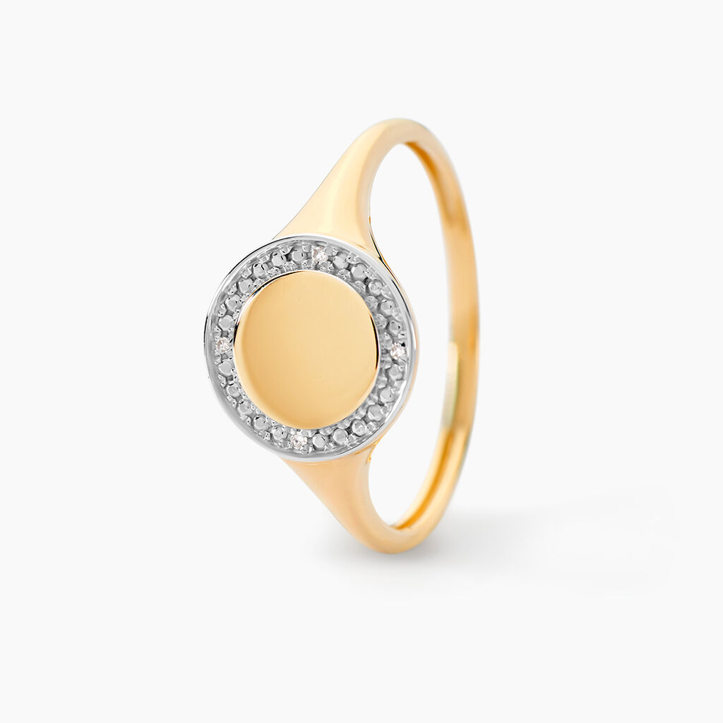 Chevalière Promesse Pour L'eternite Or Jaune Diamant - Chevalières Femme | Histoire d’Or