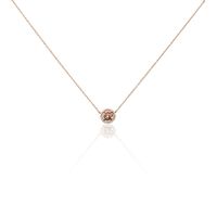 Collier Solitaire Argent Rose Rio Santa Teresa Oxyde De Zirconium