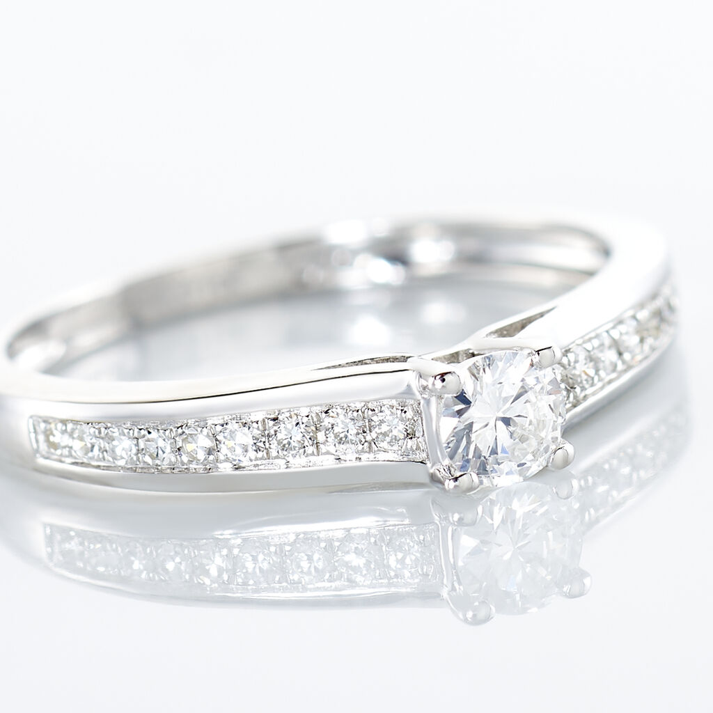 Bague Solitaire Aramis Or Blanc Diamant - Bagues solitaires Femme | Histoire d’Or