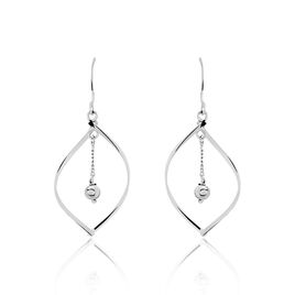 Boucles D'oreilles Pendantes Melaine Argent Blanc - Boucles d'oreilles fantaisie Femme | Histoire d’Or