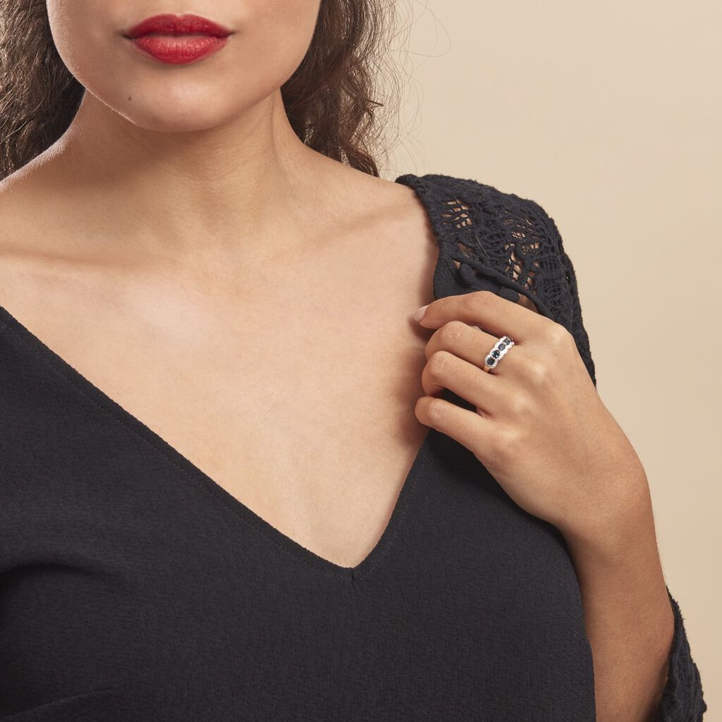 Bague Margaux Or Jaune Saphir Et Diamant - Bagues avec pierre Femme | Histoire d’Or