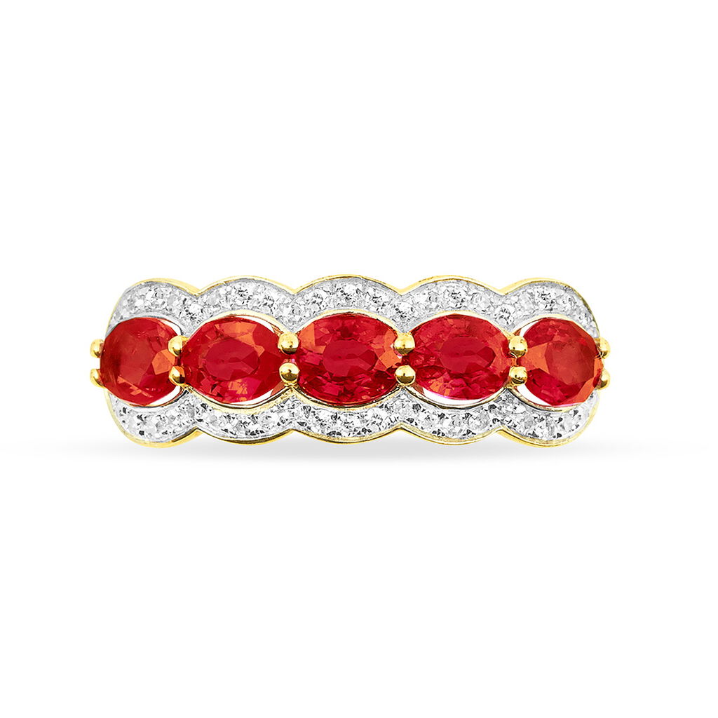 Bague Margaux Or Jaune Rubis Et Diamant - Bagues avec pierre Femme | Histoire d’Or