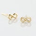 Boucles D'oreilles Puces Annie-francoise Infini Or Jaune - Clous d'oreilles Femme | Histoire d’Or