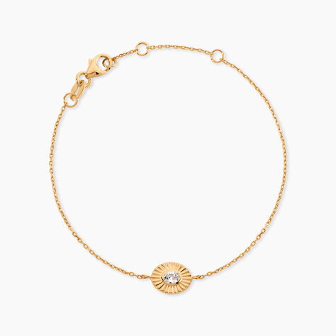 Bracelet Adira Plaqu&eacute; Or Jaune Oxyde De Zirconium - F&ecirc;te des m&egrave;res Femme | Histoire d&rsquo;Or