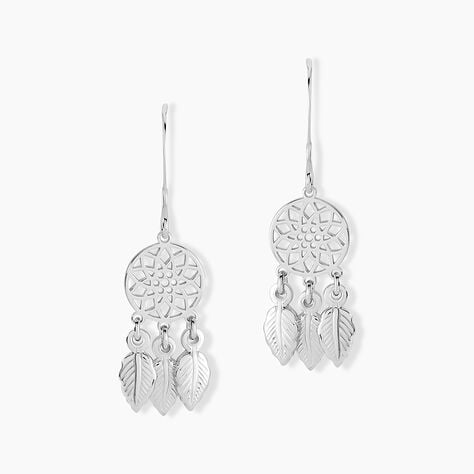Boucles D'oreilles Pendantes Ida Argent Blanc - Boucles d'oreilles fantaisie Femme | Histoire d&rsquo;Or