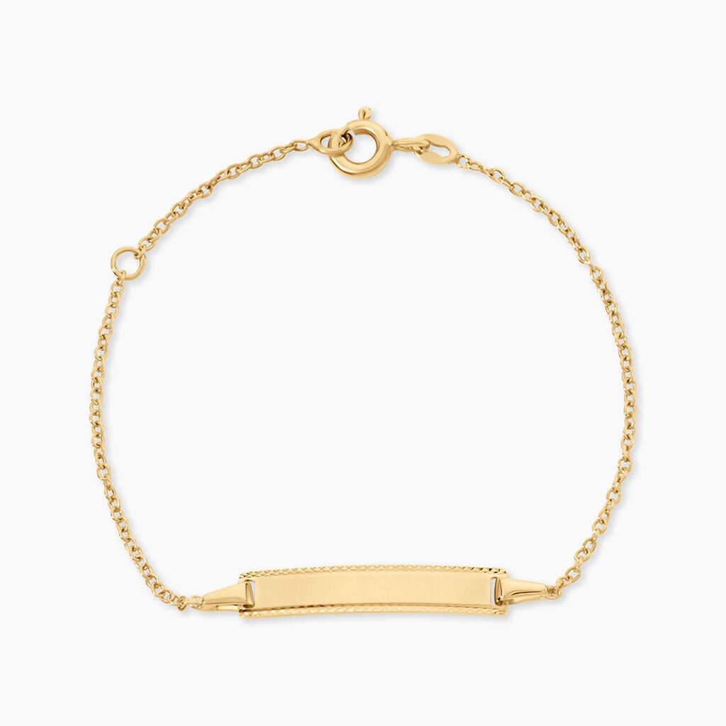 Bracelet Identit&eacute;e Gaspardine Argent Dor&eacute; A L'Or 750/1000 - Gourmettes Femme | Histoire d&rsquo;Or