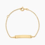 Bracelet Identit&eacute;e Gaspardine Argent Dor&eacute; A L'Or 750/1000 - Gourmettes Femme | Histoire d&rsquo;Or