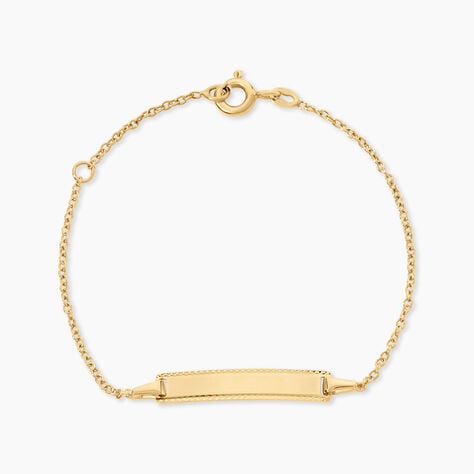 Bracelet Identit&eacute;e Gaspardine Argent Dor&eacute; A L'Or 750/1000 - Gourmettes Femme | Histoire d&rsquo;Or