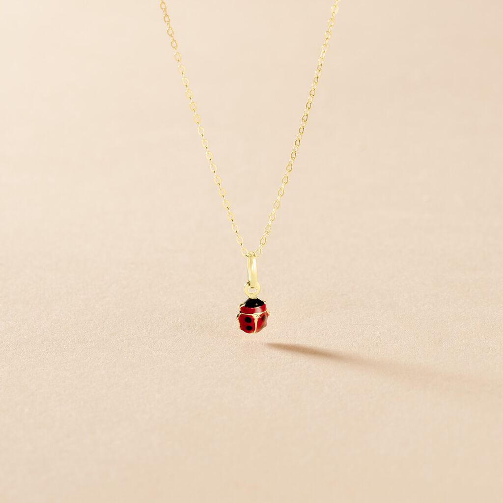 Collier Helidie Coccinelle Or Jaune - Colliers Enfant | Histoire d&rsquo;Or
