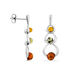 Boucles D'oreilles Pendantes Agneta Argent Blanc Ambre - Boucles d'oreilles fantaisie Femme | Histoire d’Or
