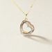Pendentif Coeur Penche Double Or Tricolore Oxyde De Zirconium - Pendentifs Femme | Histoire d’Or