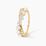 Bague Dorean Argent Dor&eacute; A L'Or 750/1000 Oxyde De Zirconium - Bagues avec pierre Femme | Histoire d&rsquo;Or