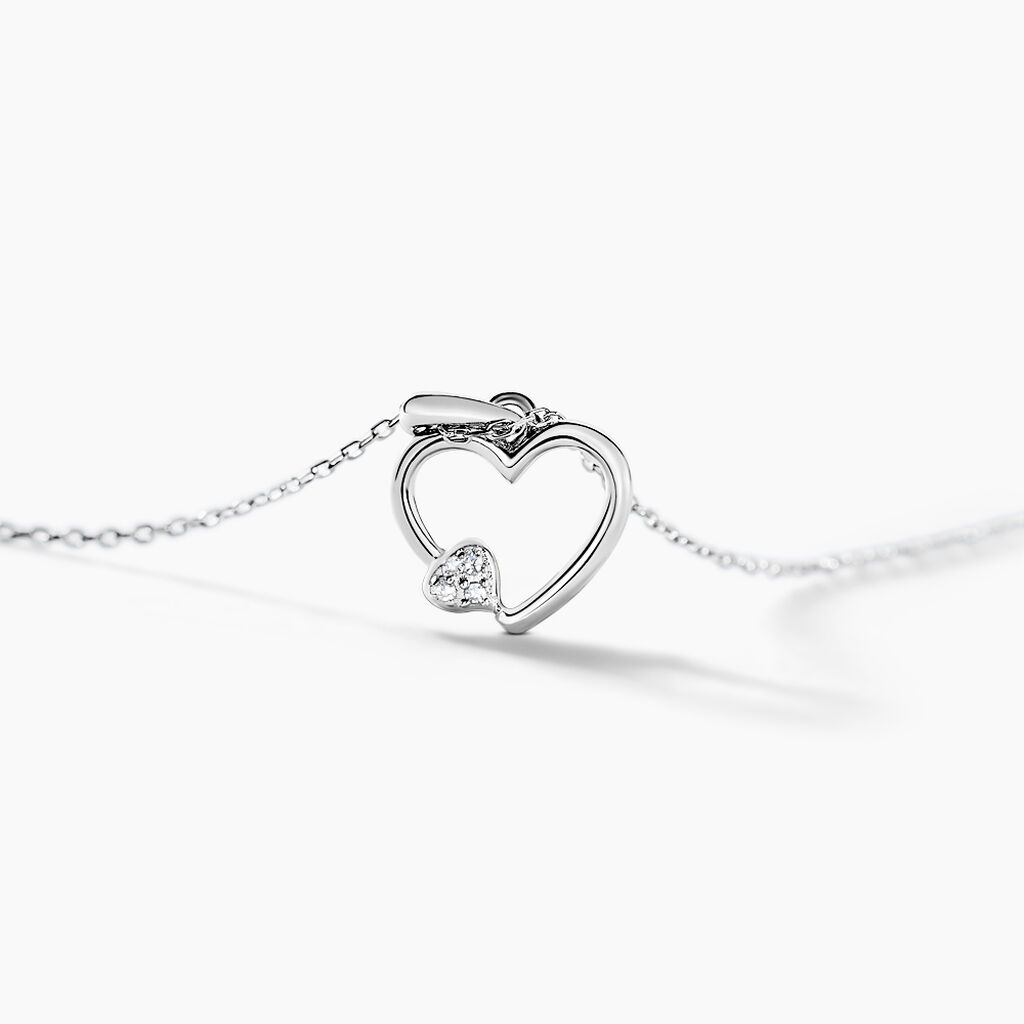 Collier Or Blanc Siloine Diamants - Colliers Femme | Histoire d’Or