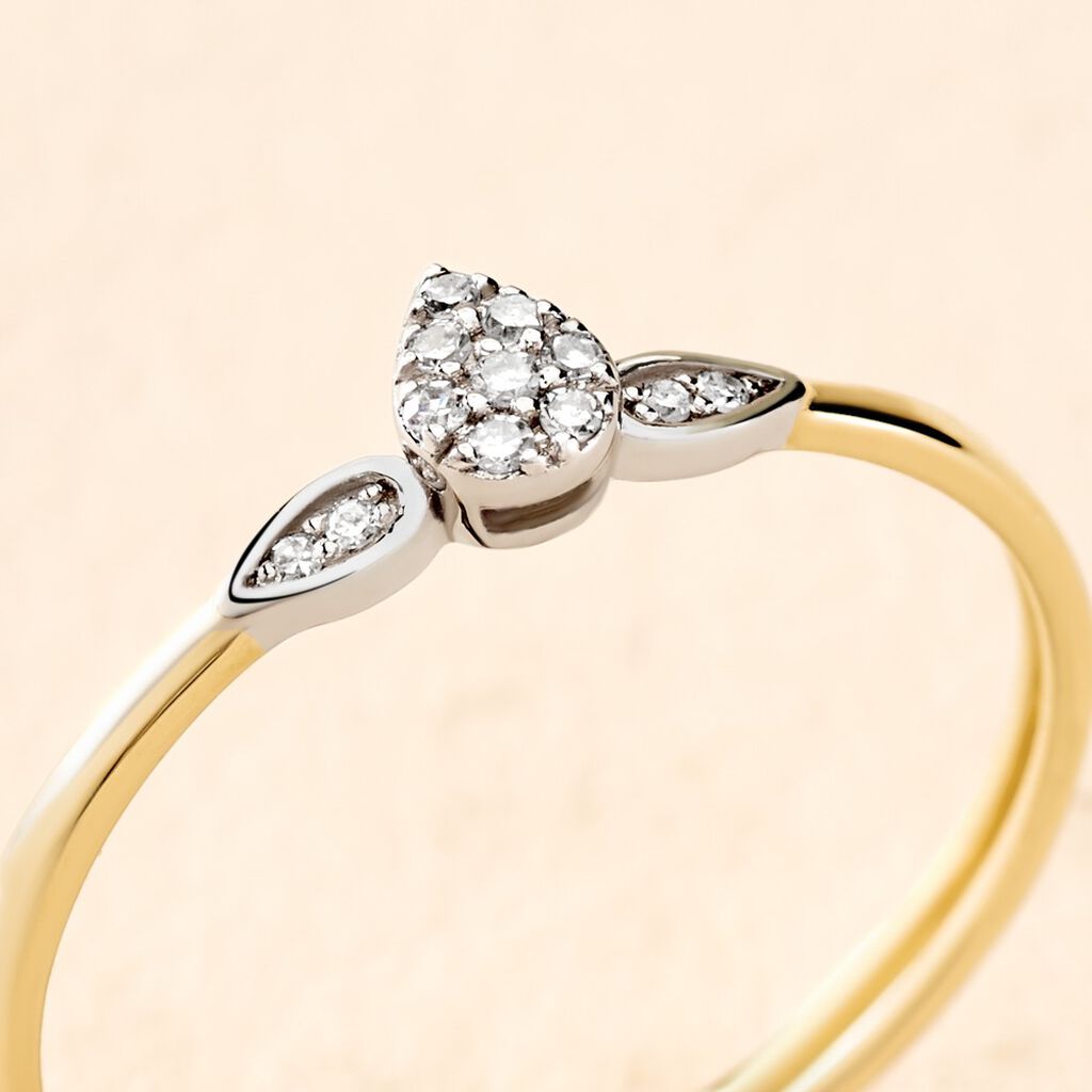 Bague Piers Or Jaune Diamant - Bagues avec pierre Femme | Histoire d’Or