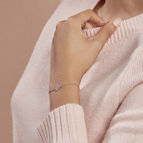 Bracelet Audrey-rose Argent Blanc - Bracelets fantaisie Femme | Histoire d’Or