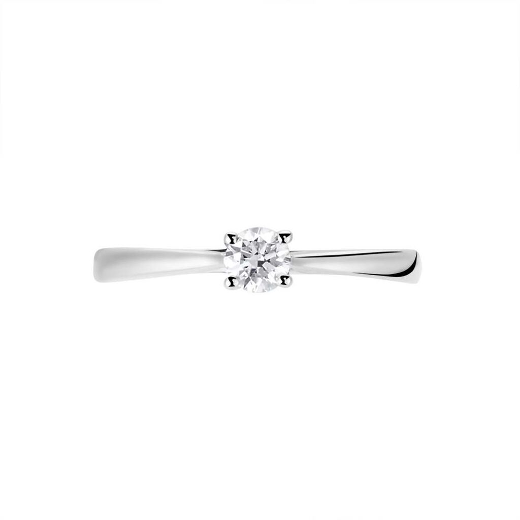 Bague Solitaire Or Blanc Aphrodite Diamant - Bagues solitaires Femme | Histoire d’Or