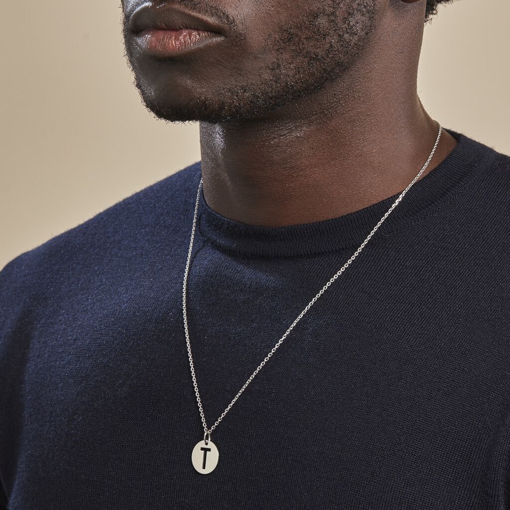 Pendentif Elio T Argent Blanc - Pendentifs Famille | Histoire d’Or