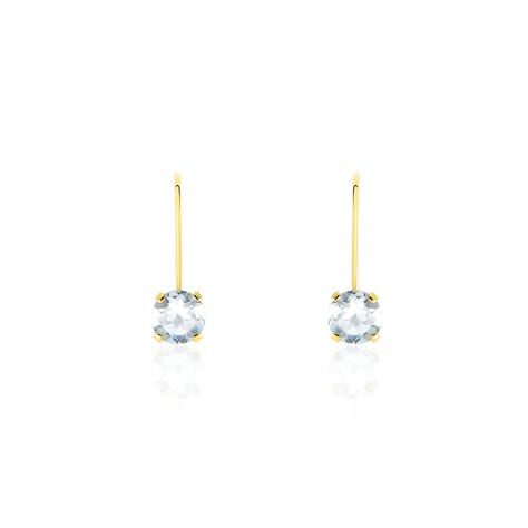Boucles D'oreilles Pendantes Or Jaune Zoe Topaze - Boucles d'oreilles pendantes Femme | Histoire d’Or