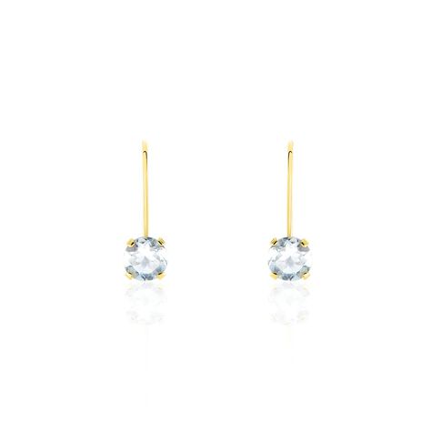 Boucles D'oreilles Pendantes Or Jaune Zoe Topaze - Boucles d'oreilles pendantes Femme | Histoire d’Or