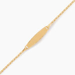 Bracelet Identit&eacute; Fanelia Maille Marine Or Jaune - Bracelets Communion Enfant | Histoire d&rsquo;Or