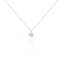 Collier Sarida Argent Rose Oxyde De Zirconium