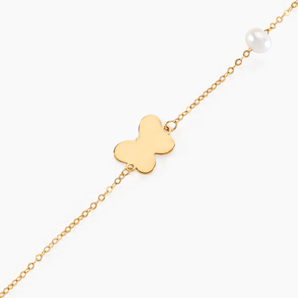 Bracelet Aurida Papillon Or Jaune Perle De Culture - Bracelets Enfant | Histoire d&rsquo;Or