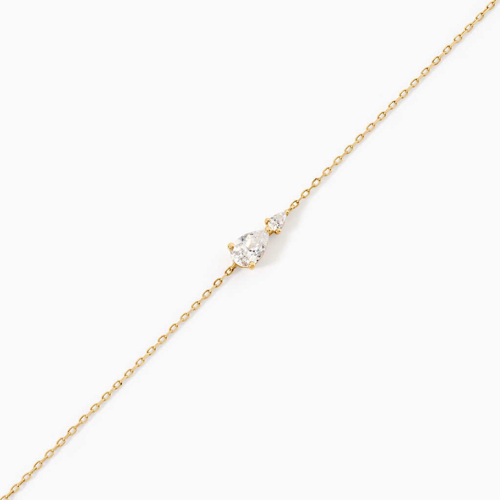 Bracelet Frang Or Jaune Oxyde De Zirconium - F&ecirc;te des m&egrave;res Femme | Histoire d&rsquo;Or