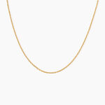 Chaine Igoa Maille Forcat Diamantee Argent Dor&eacute; A L'Or 750/1000 - Chaines Unisex | Histoire d&rsquo;Or