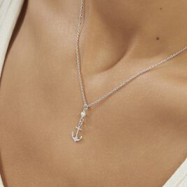 Collier Gwenaelle Argent Blanc Perle D'imitation - Bijoux Ancre Femme | Histoire d’Or