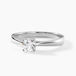 Bague Aphrodite Ld Platine Blanc Diamant Synth&eacute;tique - Bagues solitaires Femme | Histoire d&rsquo;Or