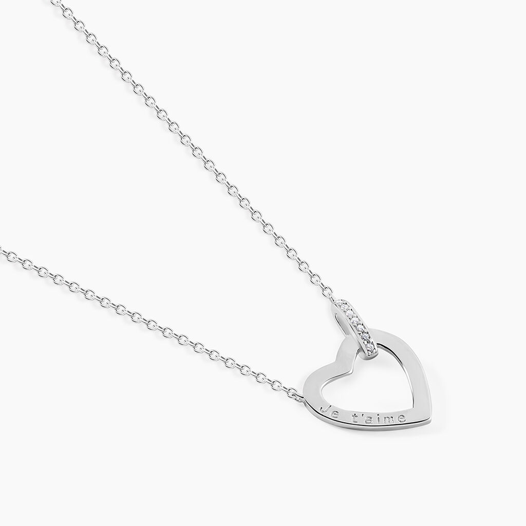 Collier Elanda Argent Blanc Oxyde De Zirconium - Colliers fantaisie Femme | Histoire d’Or