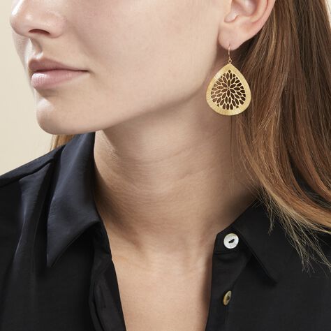 Boucles D'oreilles Pendantes Acier Doré Iwona - Boucles d'oreilles fantaisie Femme | Histoire d’Or