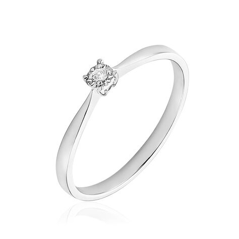 Bague Diamotion Or Blanc Diamant - Bagues solitaires Femme | Histoire d’Or