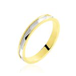 Alliance Daphna Ruban Plat Or Bicolore - Alliances Famille | Histoire d&rsquo;Or