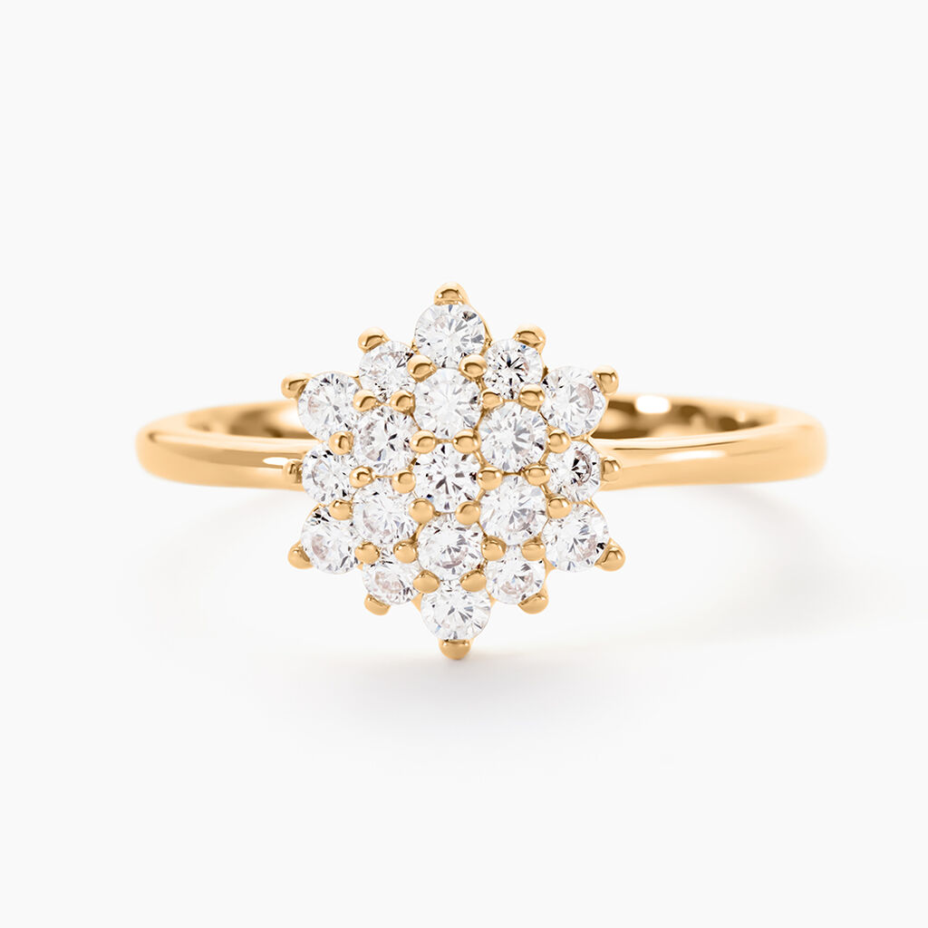 Bague Plaqu&eacute; Or Sadoth Oxyde De Zirconium - Bagues solitaires Femme | Histoire d&rsquo;Or