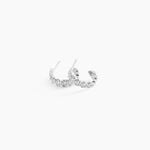 Cr&eacute;oles Fergal Argent Blanc Oxyde De Zirconium - Boucles d'oreilles cr&eacute;oles Femme | Histoire d&rsquo;Or
