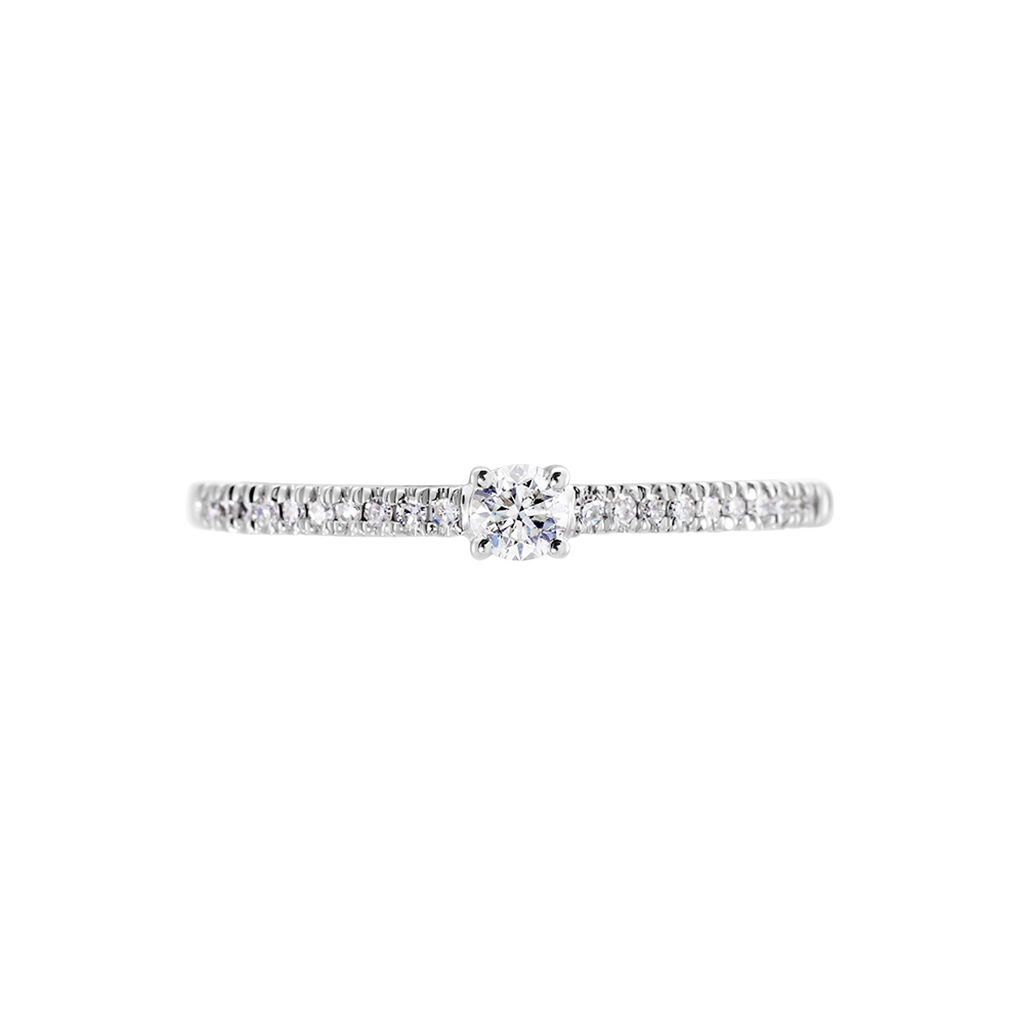 Bague Eliisa Or Blanc Diamant - Bagues solitaires Femme | Histoire d&rsquo;Or
