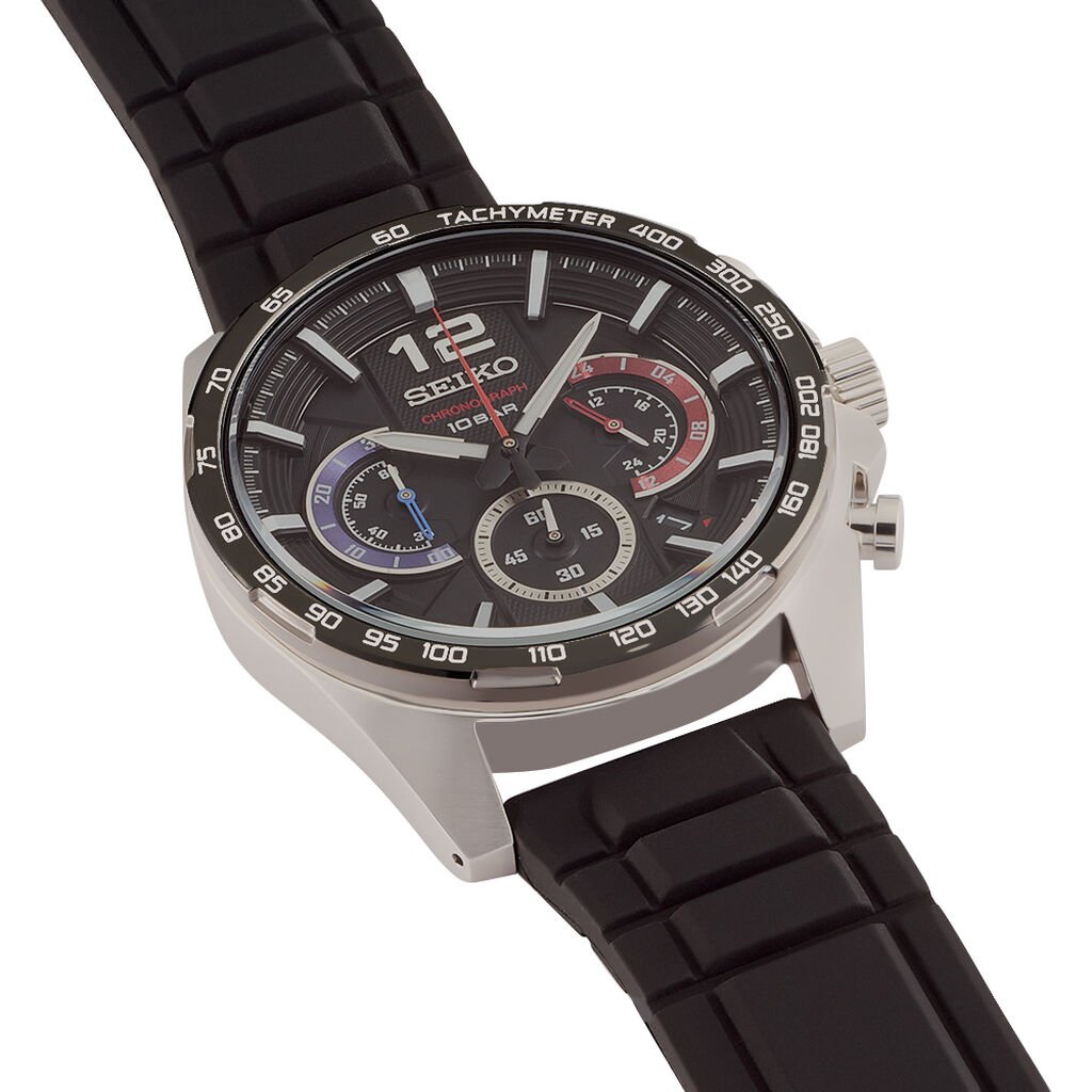 Montre Seiko Sport Noir - F&ecirc;te des p&egrave;res Homme | Histoire d&rsquo;Or