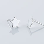 Boucles D'oreilles Puces Astre Argent Blanc - Boucles d'oreilles fantaisie Femme | Histoire d&rsquo;Or