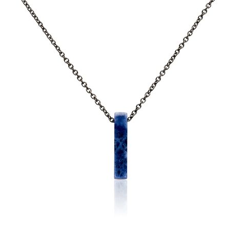 Collier Jourdan Acier Noir Sodalite - Colliers Homme | Histoire d’Or