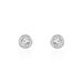 Boucles D'oreilles Puces Eden Serti Pneu Or Blanc Oxyde De Zirconium - Clous d'oreilles Femme | Histoire d’Or