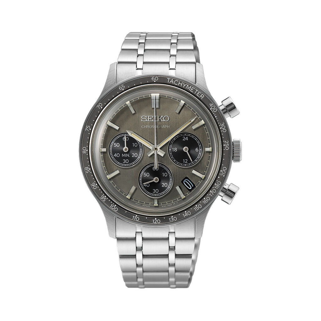 Montre Seiko Sport Chrono 39 Gris - Montres chronographes Homme | Histoire d&rsquo;Or