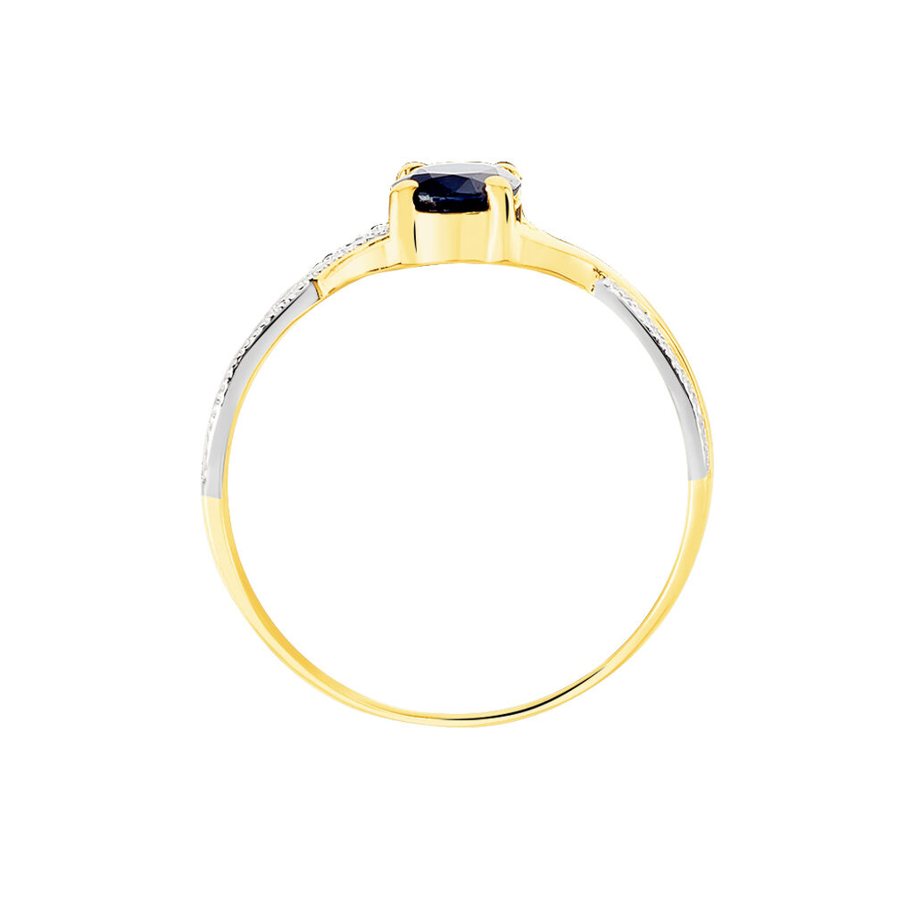 Bague Candice Or Jaune Saphir - Bagues solitaires Femme | Histoire d&rsquo;Or