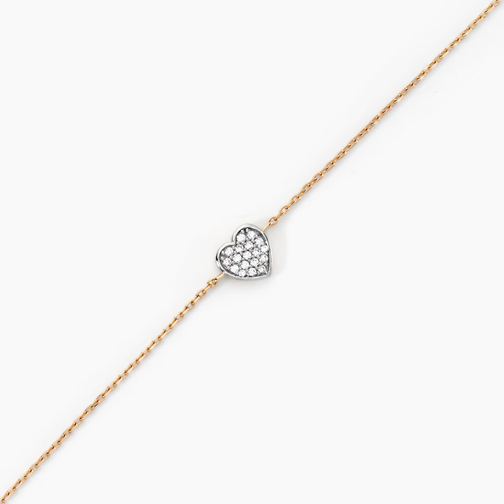 Bracelet Eclat D'amour Or Jaune Oxyde De Zirconium - Bracelets Femme | Histoire d&rsquo;Or