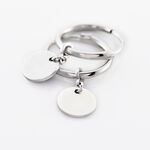 Cr&eacute;oles Elvyn Argent Blanc - Boucles d'oreilles cr&eacute;oles Femme | Histoire d&rsquo;Or