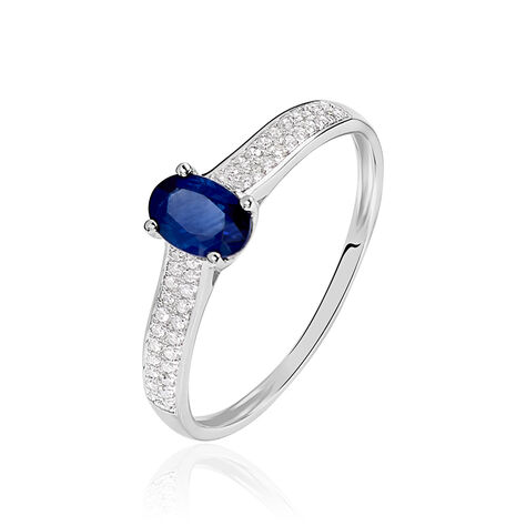 Bague Crista Or Blanc Saphir Et Diamant - Bagues solitaires Femme | Histoire d’Or