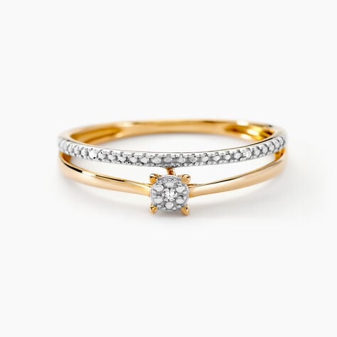 Solitaire Accompagne Marjani Or Jaune Diamant - Bagues solitaires Femme | Histoire d&rsquo;Or