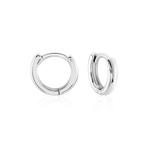 Créoles Argent Blanc Cokkie - Boucles d'oreilles créoles Femme | Histoire d’Or