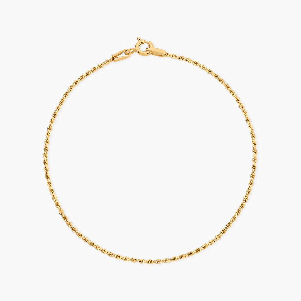 Bracelet Jerry Argent Dor&eacute; A L'Or 750/1000 - Bijoux sans pierre Femme | Histoire d&rsquo;Or